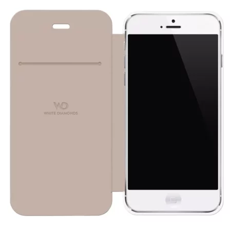 Swarovski folding Case for iPhone 6/6, hand decorated with white diamonds