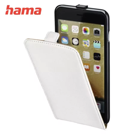 HAMA Case with handle for Apple iPhone 6 Plus / 6s Plus, white, leather