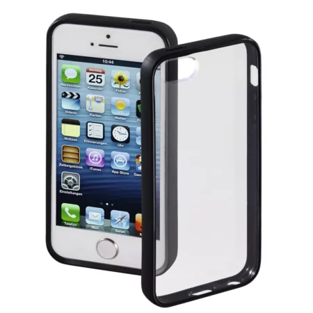 Hama Case for iPhone 5/5S/SE - Black Frame with Transparent Back