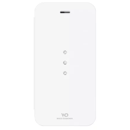 White Diamonds folding Case Apple iPhone 6 / 6s White Cover hand decorated Swarovski Elements