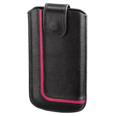 HAMA Neon Black Mobile Phone Sleeve, Size XL, Black/Pink