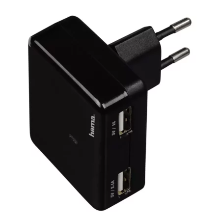 HAMA 2-port USB charger 100V-240V 3.4 A