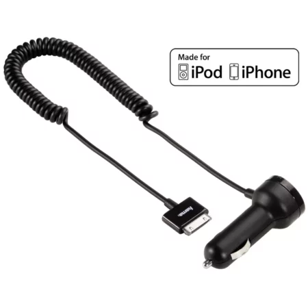 HAMA Car charger for Apple iPod iPad iPhone, 30-pin Plug, 12/24V