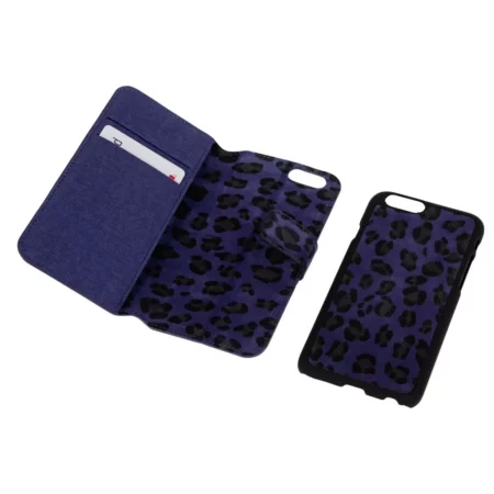 Hama Leo 2in1 Case + iPhone 6/6s housing, leopard leather in royal blue style