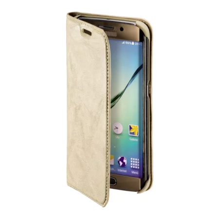 Hama Guard Case for Samsung Galaxy S6 Edge, Beige Eco leather