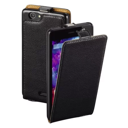 HAMA Flap Case for WIKO HIGHWAY SIGNS, Black Leather