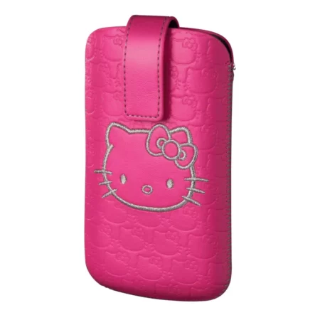 Hello Kitty Phone Sleeve,12.5 cm, leather, pink