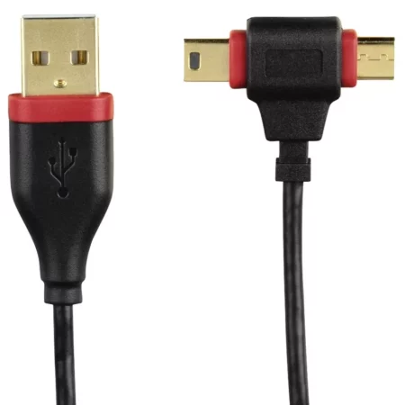 Hama 2in1 Cable mini + micro USB, Gold-plated, shielded, 2.5ft 75cm