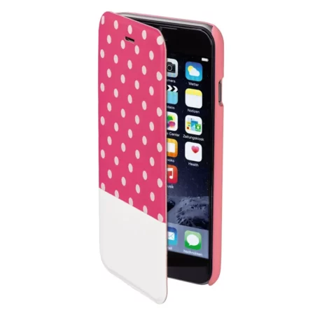 Hama "Lovely Dots" Booklet Case for Apple iPhone 6 / 6s, pink / white