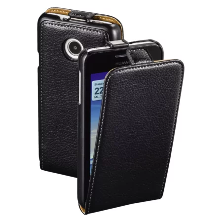 Hama Smart Case for Huawei Ascend Y330, black, real leather, flap closed Case