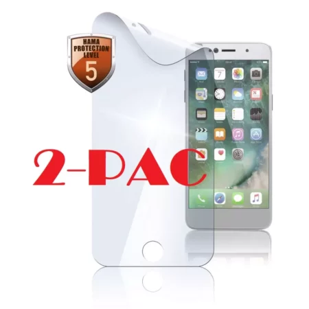 HAMA Crystal Clear Foil Apple iPhone SE 2022/2020 6/6s 7 8, 2-pac