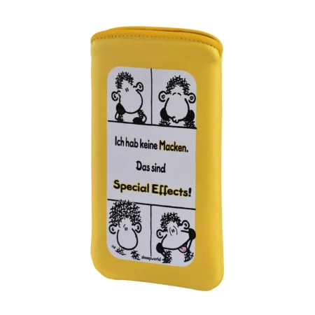 Hama Sheep World Universal Case inserted into the phone for child