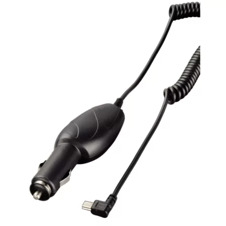HAMA Mini-USB Car Charger, Angular Plug, Rolled Cable, 1 A, 11-30 V