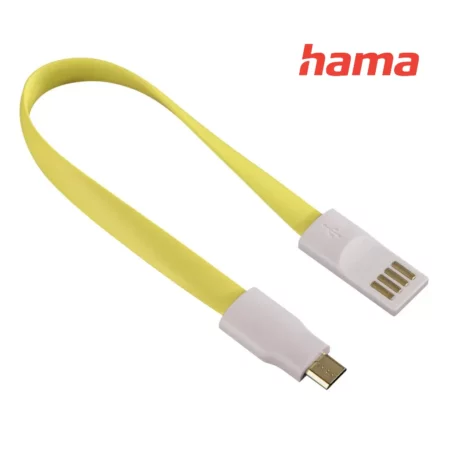 Hama charging/synchronization Cable with magnet yellow