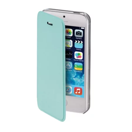 Hama "Clear" Booklet Case for Apple iPhone 5 / 5s, turquoise