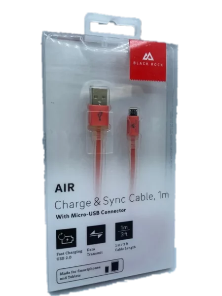 Black Rock Air USB micro Cable for Apple Watch sports belts, 3.3ft 1m