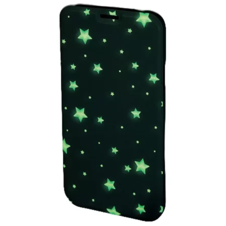 Samsung Galaxy S6 glowing stars, pink turquoise black