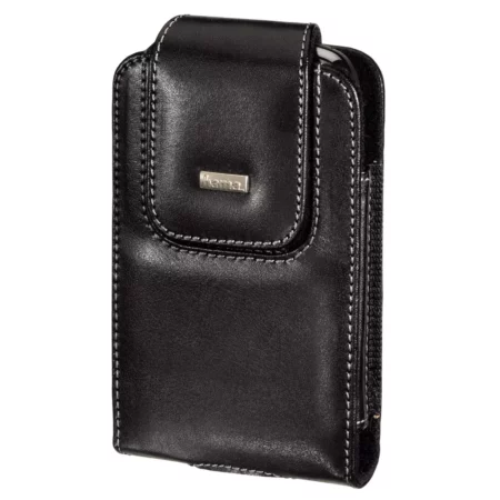 Hama liveri vertical holster on Smartphone black leather