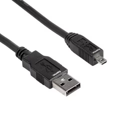 Hama USB 2.0 Connection Cable, A-Plug - mini B Plug (B8 pin), 6ft 1.8m, black